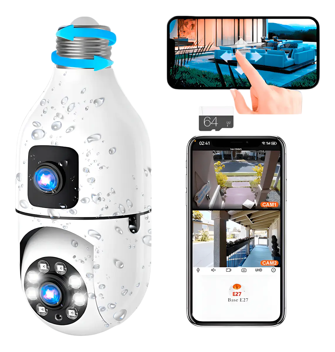 Cámara Seguridad 360° – Doble Lente