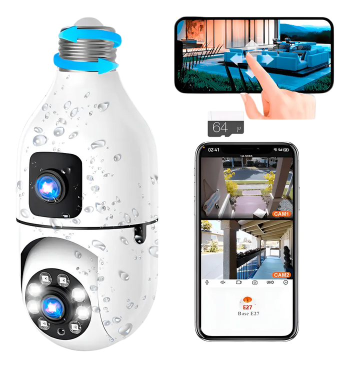 Cámara Seguridad 360° – Doble Lente